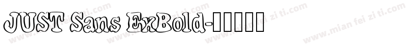 JUST Sans ExBold字体转换